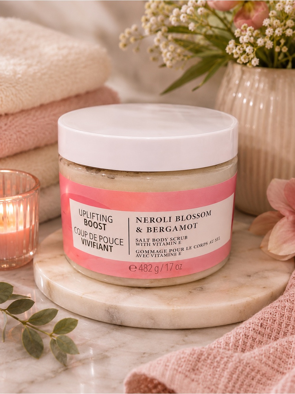 Bath & Body Works Neroli Blossom & Bergamot Salt Body Scrub - Uplifting Boost